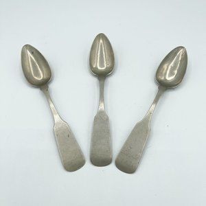 Hall & Elton Antique Spoons Set of 3 RARE 1850-1899 Wallingford, Connecticut CT